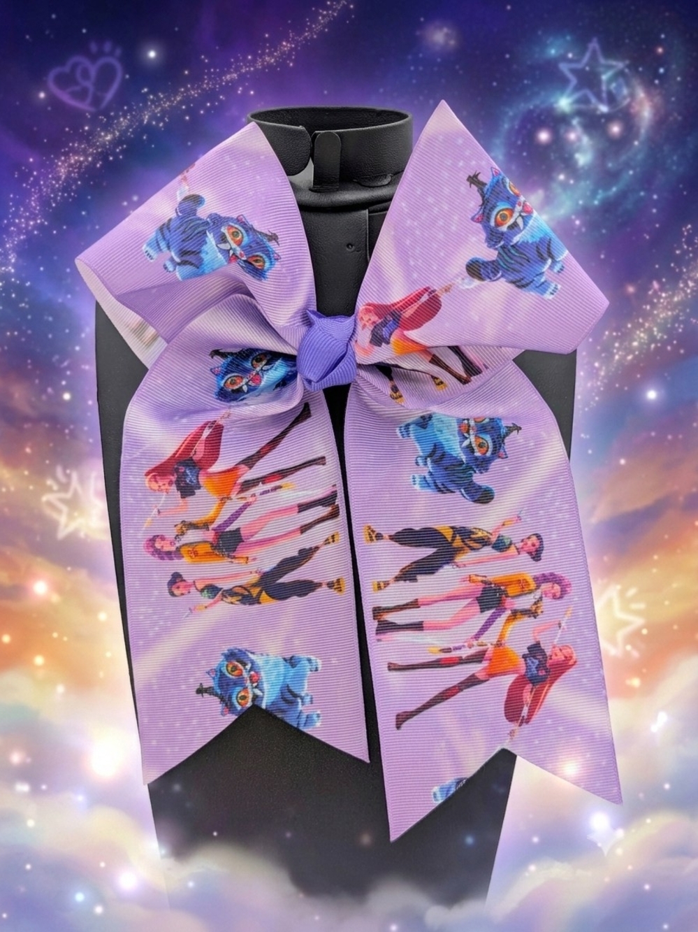 Girls Purple Kpop Demon Hunters Huntrix Hairbow